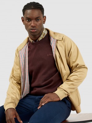 Brown Ben Sherman Signature Harrington Jackets | 6723-ERWQA