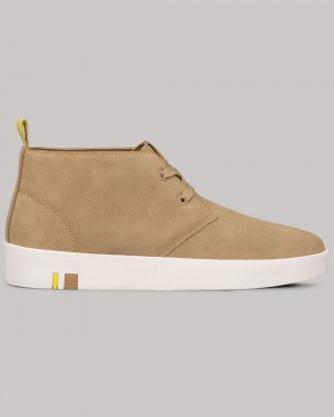 Brown / White / Yellow Ben Sherman Thames Chukka Boots | 8627-DLAEF