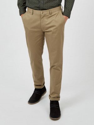 Grey Ben Sherman Signature Slim Stretch Chino Pants | 5870-BUFCE