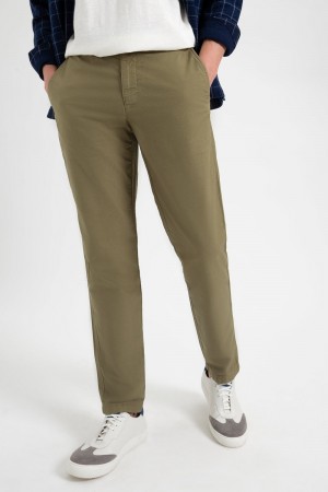 Light Olive Ben Sherman Beatnik Oxford Slim Taper Garment Dye Chino Pants | 2687-GWNLK