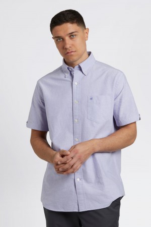 Purple Ben Sherman Brighton Oxford Shirts | 5372-DNMWJ