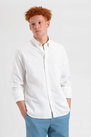 White Ben Sherman St. Ives Resort Oxford Shirts | 7164-QOUXS