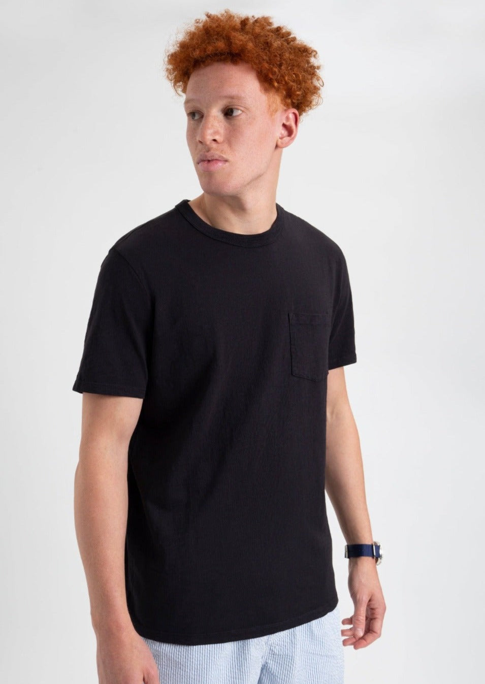 Black Ben Sherman Garment Dye Beatnik T-Shirt | 4321-CNMWH