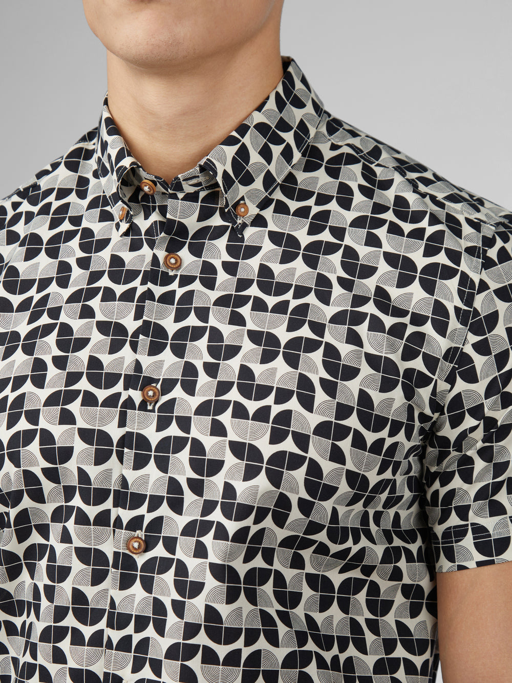 Black Ben Sherman Linear Shirts | 1425-MEAQB