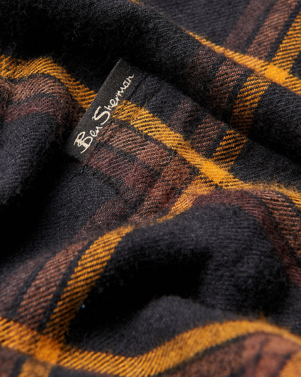 Black Ben Sherman Oversized Brushed Check Shirts | 7852-IUDXN