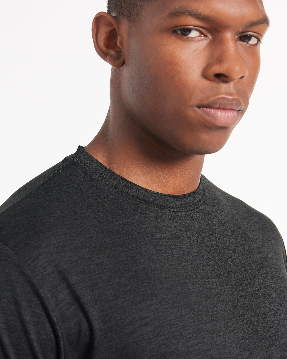 Black Ben Sherman Performance Stretch Marl T-Shirt | 5791-MSGXY