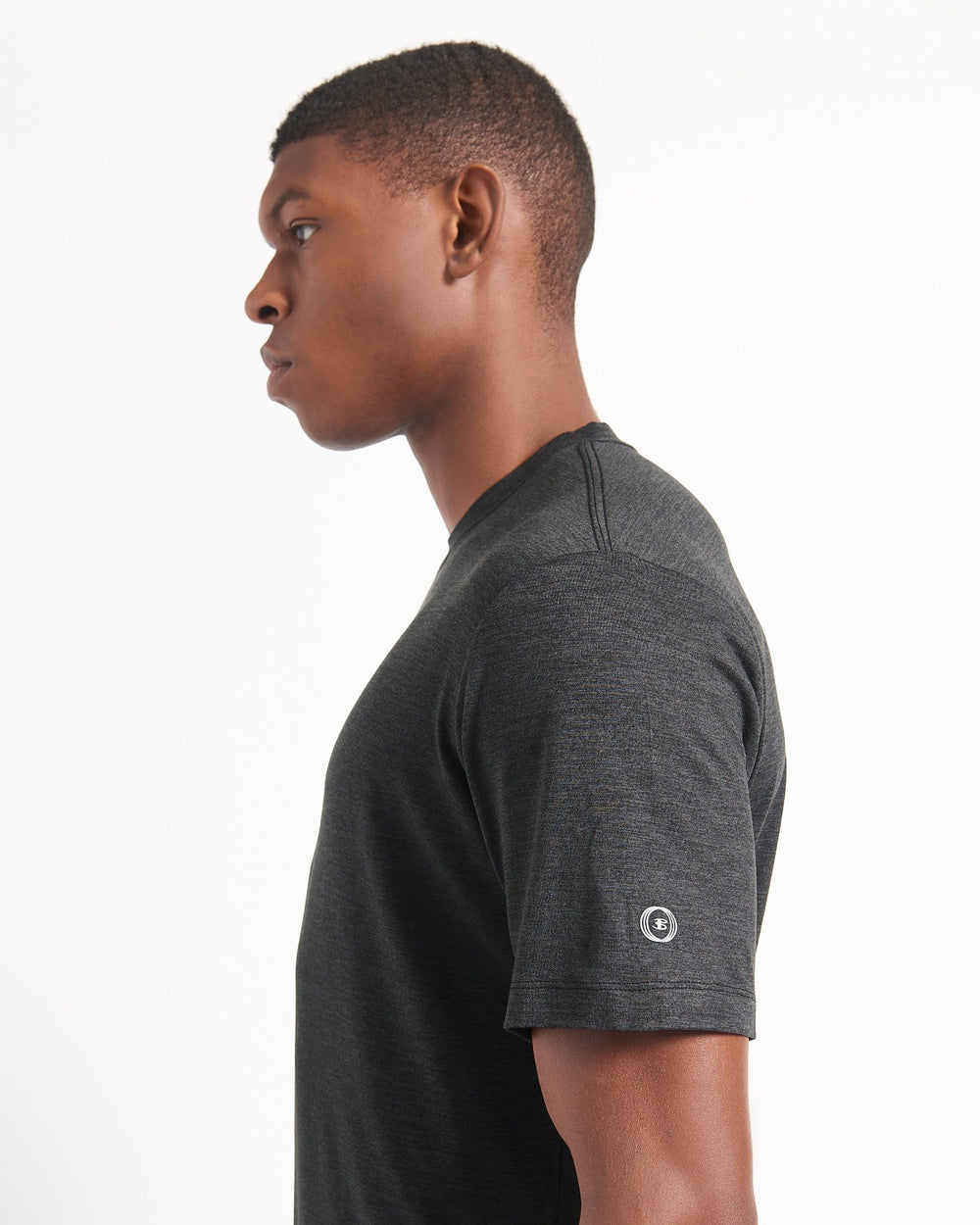 Black Ben Sherman Performance Stretch Marl T-Shirt | 5791-MSGXY