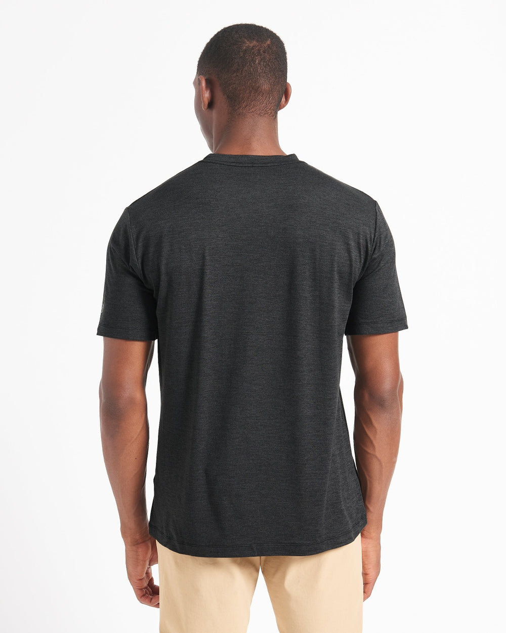 Black Ben Sherman Performance Stretch Marl T-Shirt | 5791-MSGXY