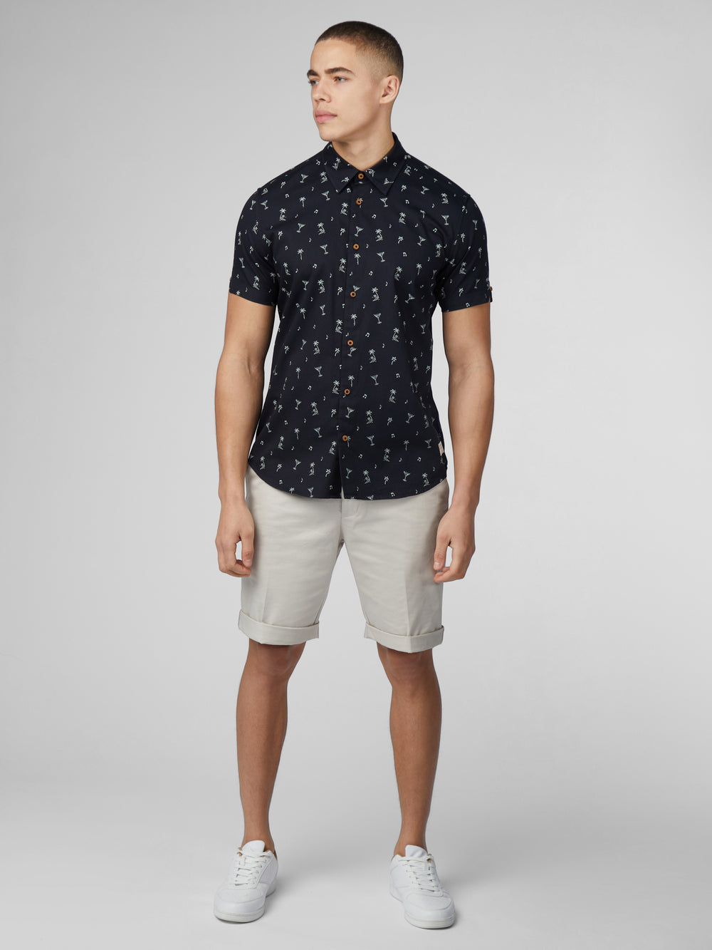 Black Ben Sherman Scattered Shirts | 6079-VQZHN