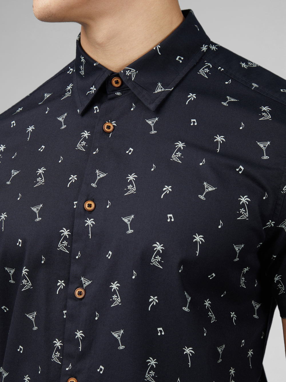 Black Ben Sherman Scattered Shirts | 6079-VQZHN