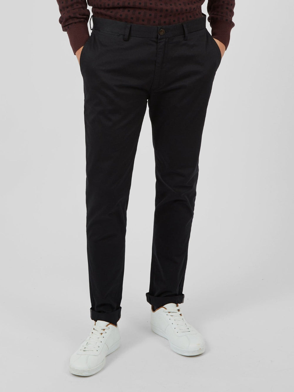 Black Ben Sherman Signature Skinny Stretch Chino Pants | 1709-BONVZ