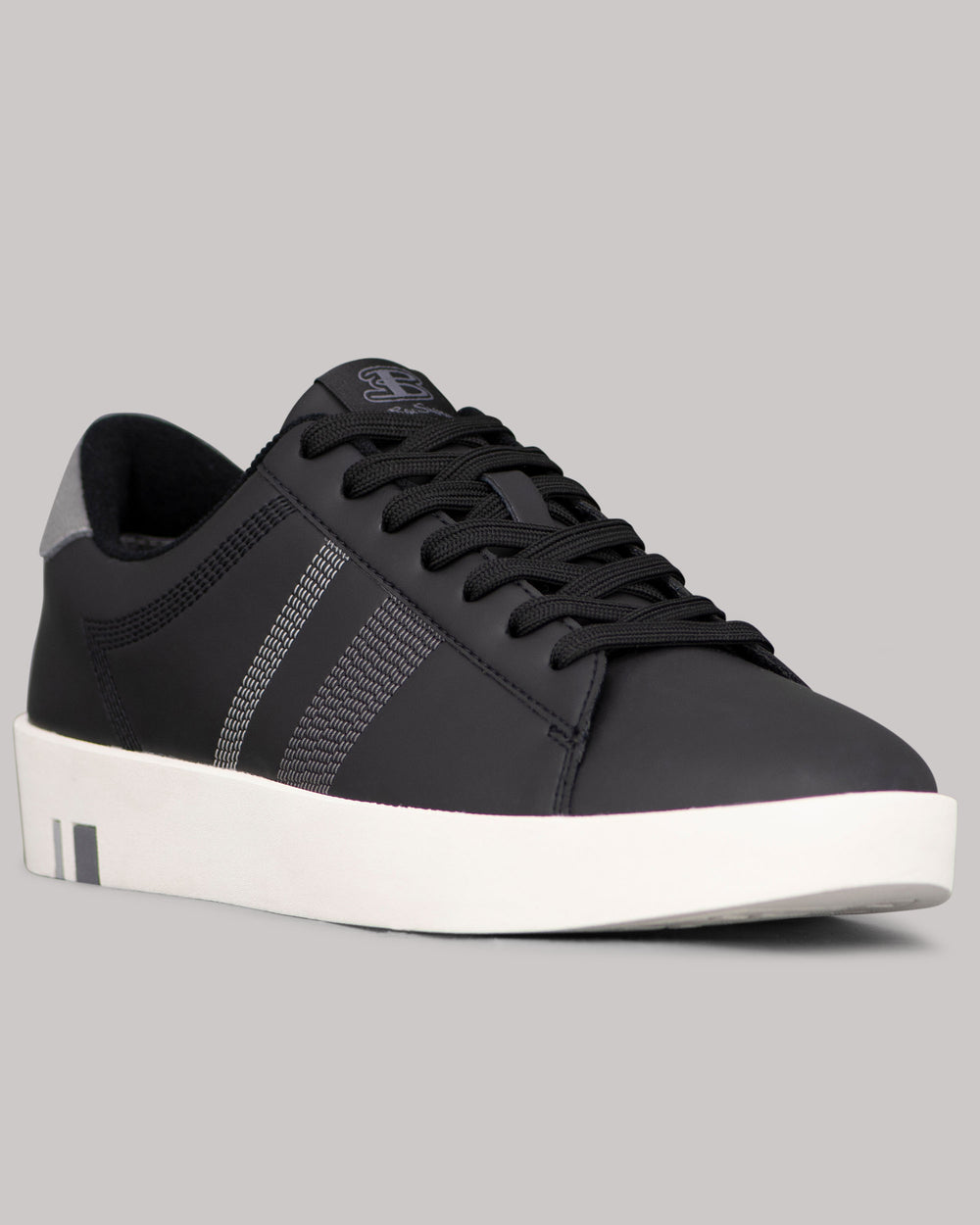 Black / White / Grey Ben Sherman Boxwell Sneakers | 8571-XCGHV