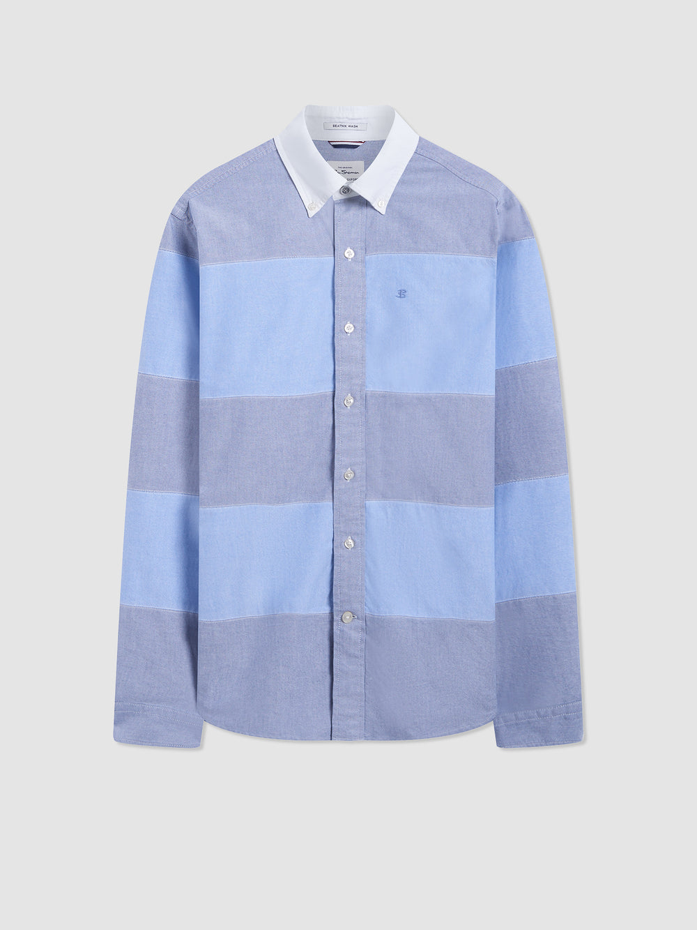 Blue Ben Sherman Brighton Oxford Garment Dye Rugby Shirts | 2431-PERNF