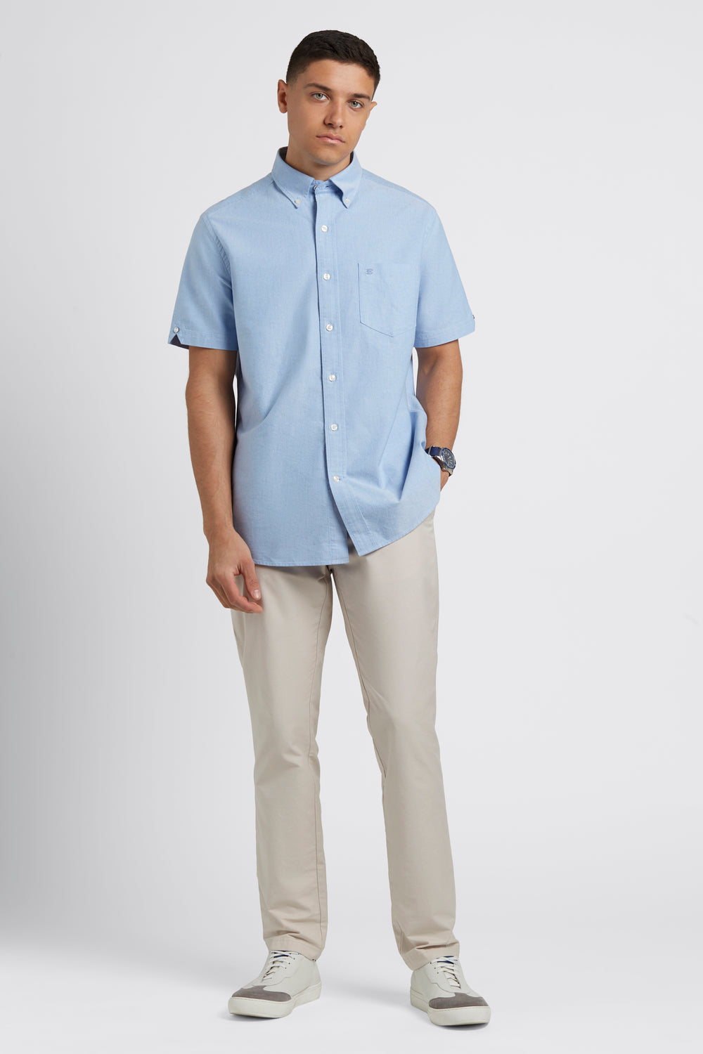 Blue Ben Sherman Brighton Oxford Organic Shirts | 7015-TKQBM