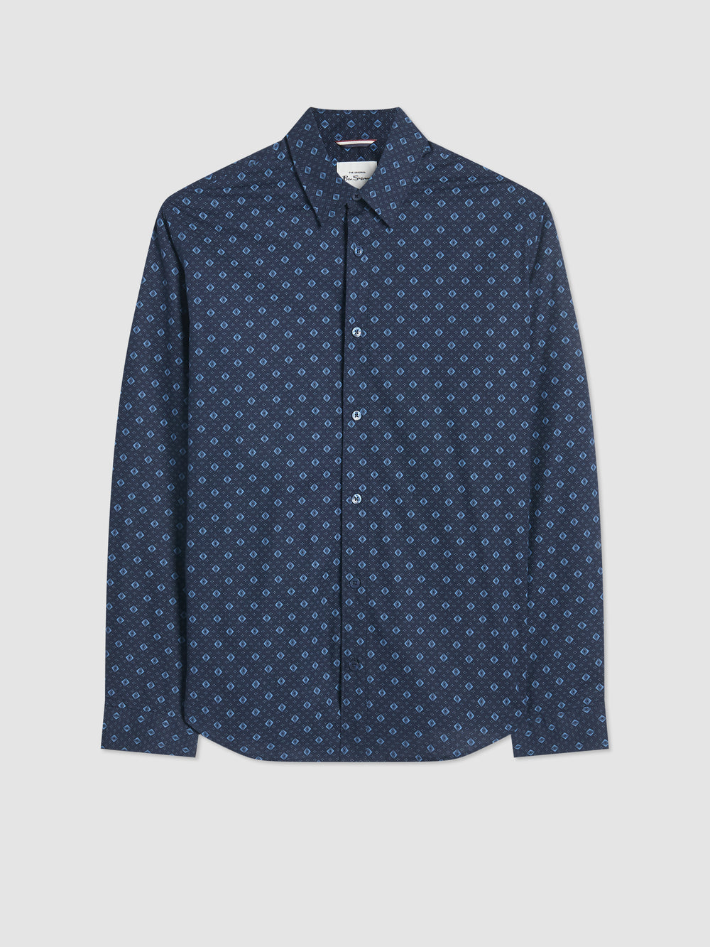 Blue Ben Sherman Signature Geo Shirts | 5183-STNFO