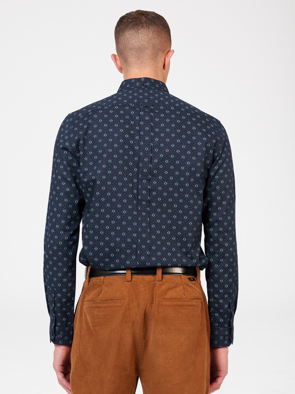 Blue Ben Sherman Signature Geo Shirts | 5183-STNFO