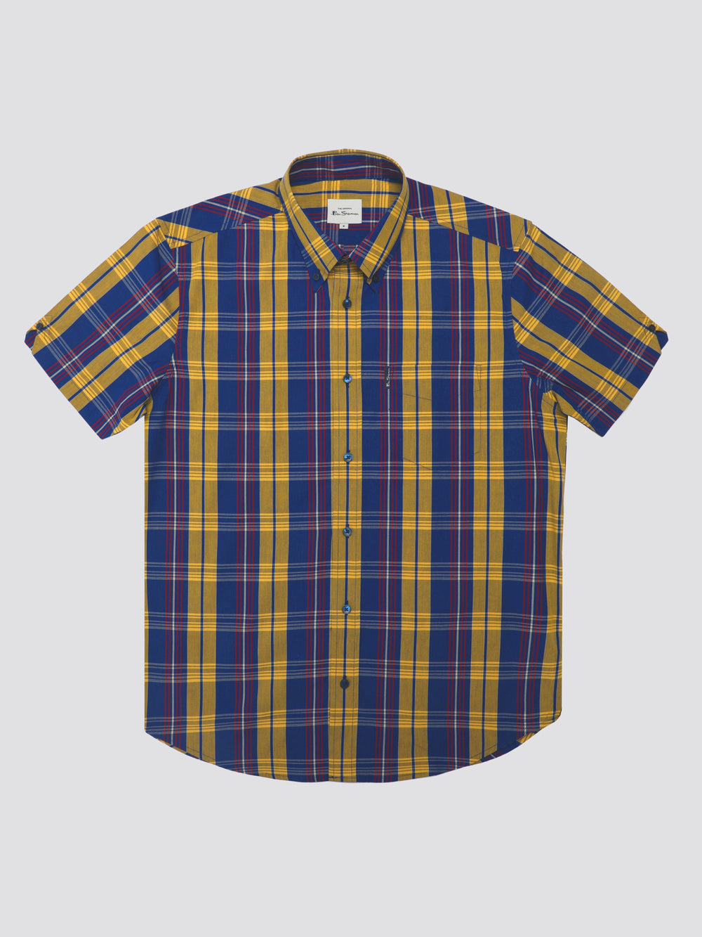 Blue Ben Sherman Signature Irregular Check Shirts | 5027-SCGVT