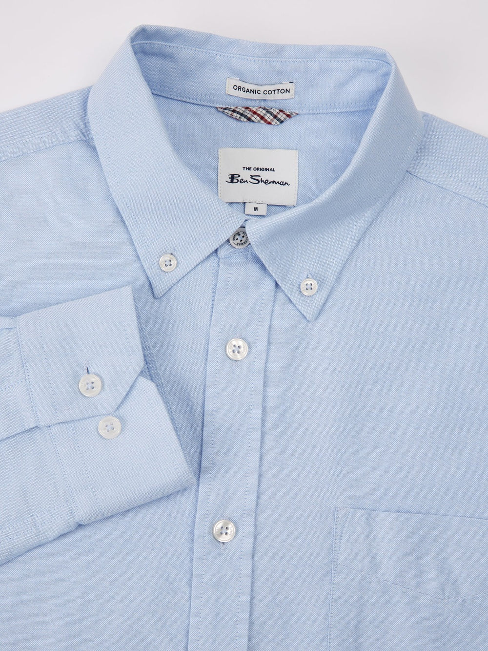 Blue Ben Sherman Signature Organic Long-Sleeve Oxford Shirts | 5910-QODGP