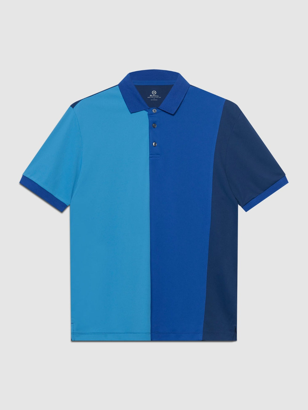 Blue / Royal Ben Sherman 360 Motion Stretch Colorblock Polo Shirts | 2706-WEABV