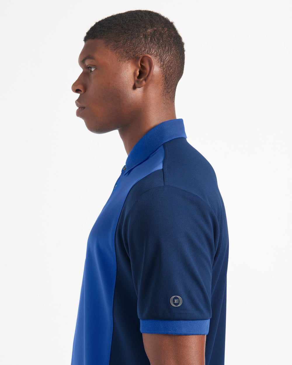 Blue / Royal Ben Sherman 360 Motion Stretch Colorblock Polo Shirts | 2706-WEABV