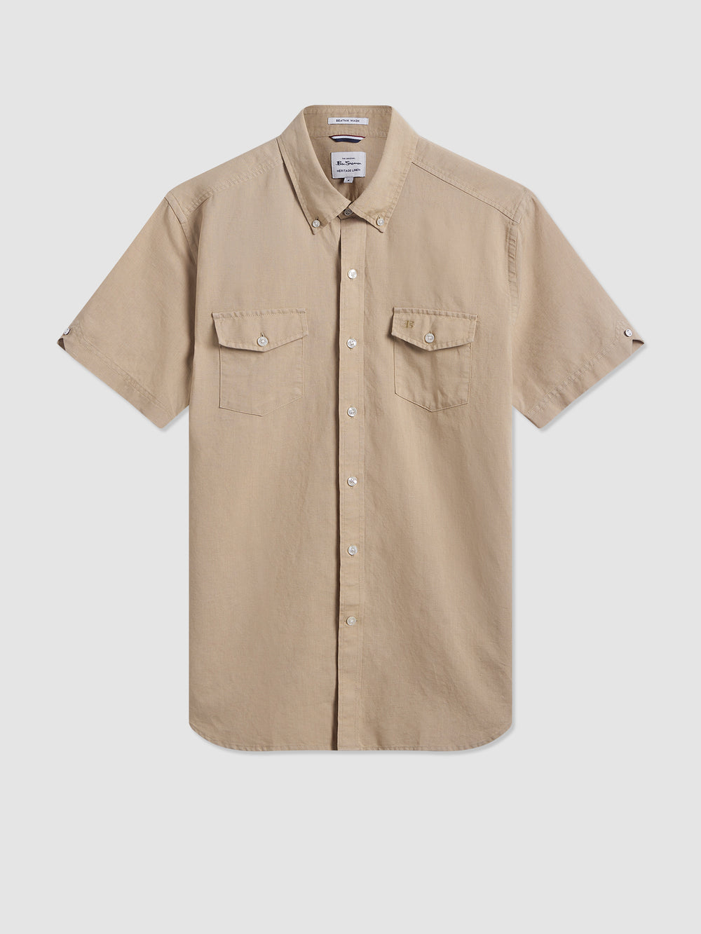 Brown Ben Sherman Garment Dye Linen Shirts | 4567-VRPED