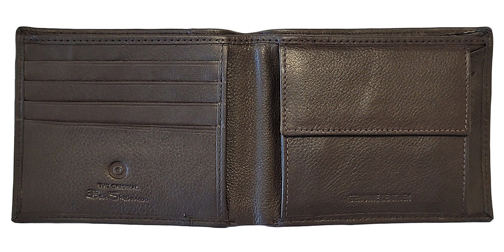 Brown Ben Sherman Irvine Bill Fold Leather Wallets | 6042-YKJAF