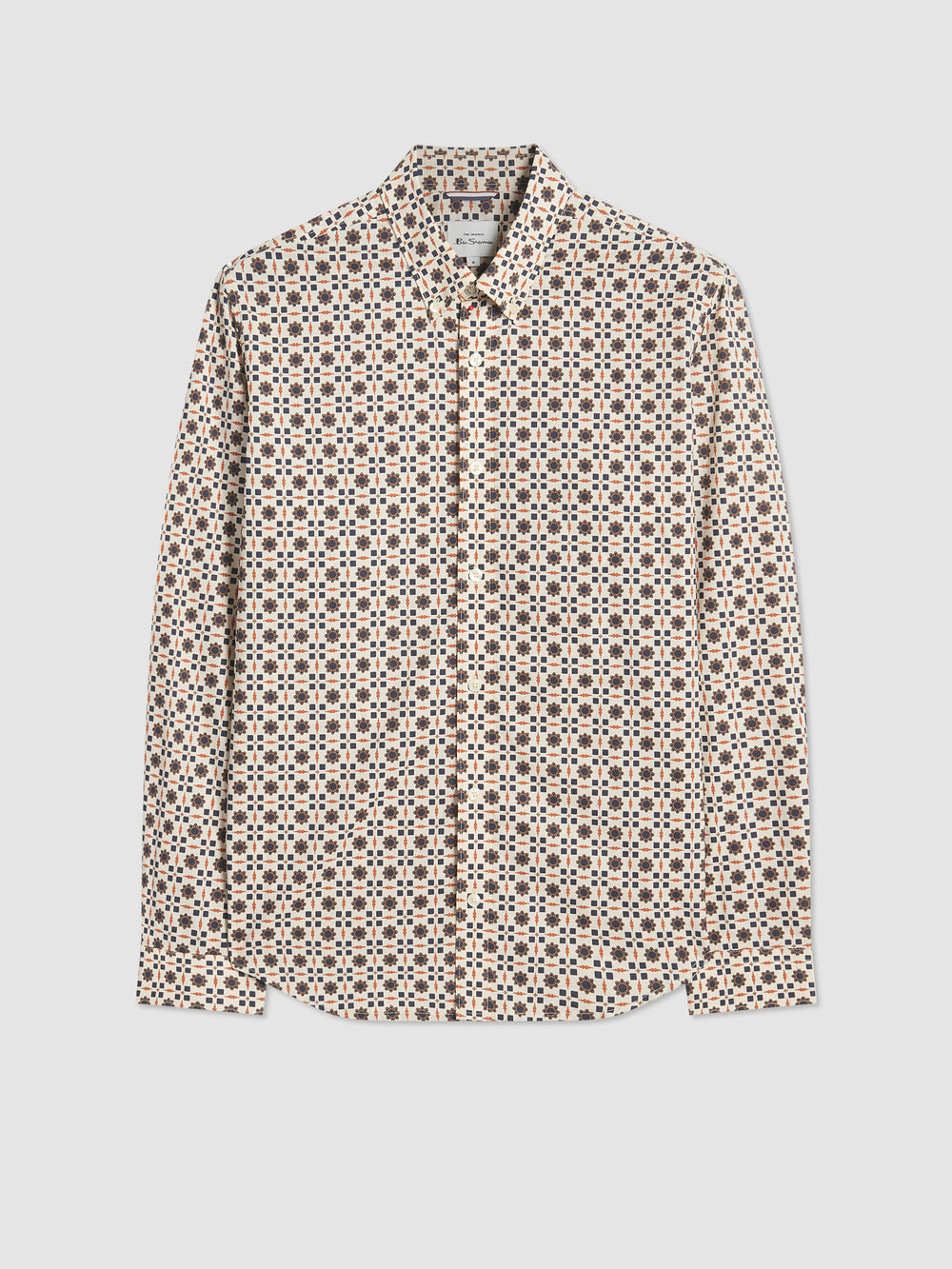 Brown Ben Sherman Retro Foulard Print Slim Fit Shirts | 1473-ZRQBA