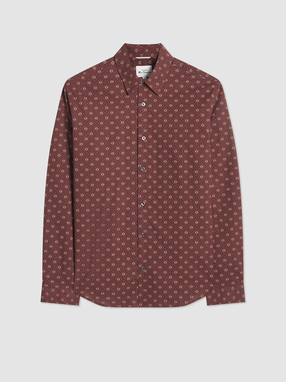 Brown Ben Sherman Signature Geo Shirts | 5168-SNOYJ