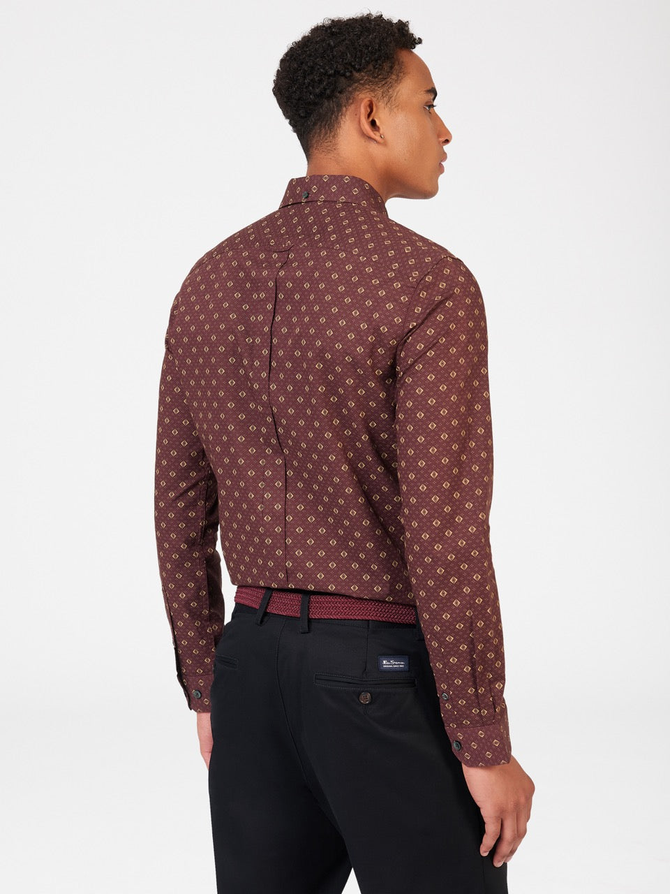 Brown Ben Sherman Signature Geo Shirts | 5168-SNOYJ