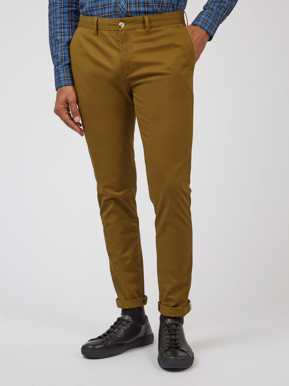 Brown Ben Sherman Signature Skinny Stretch Chino Pants | 0578-SJORM