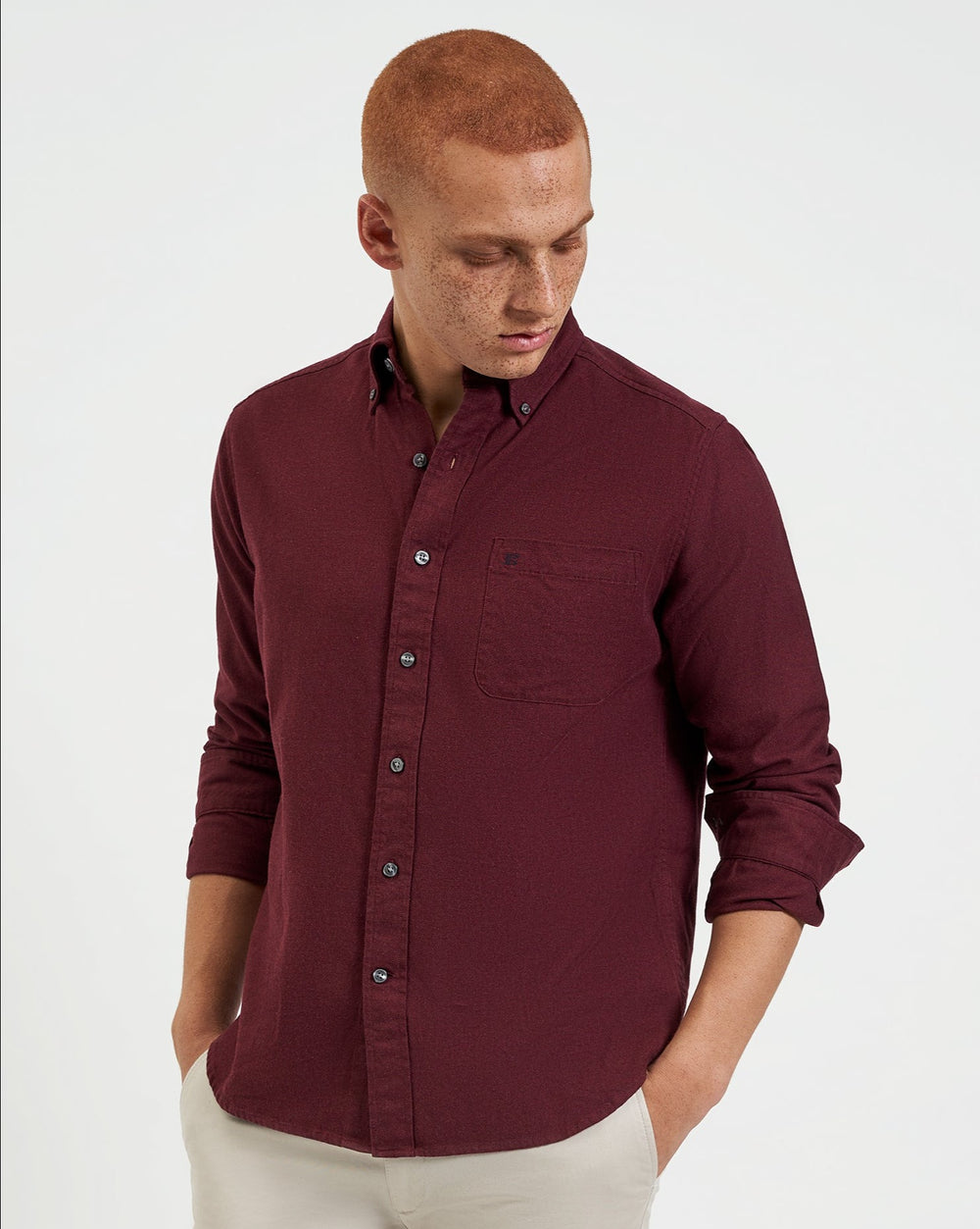 Burgundy / Navy / Beige Ben Sherman Uniform Flannel Shirts | 0476-HRYQW