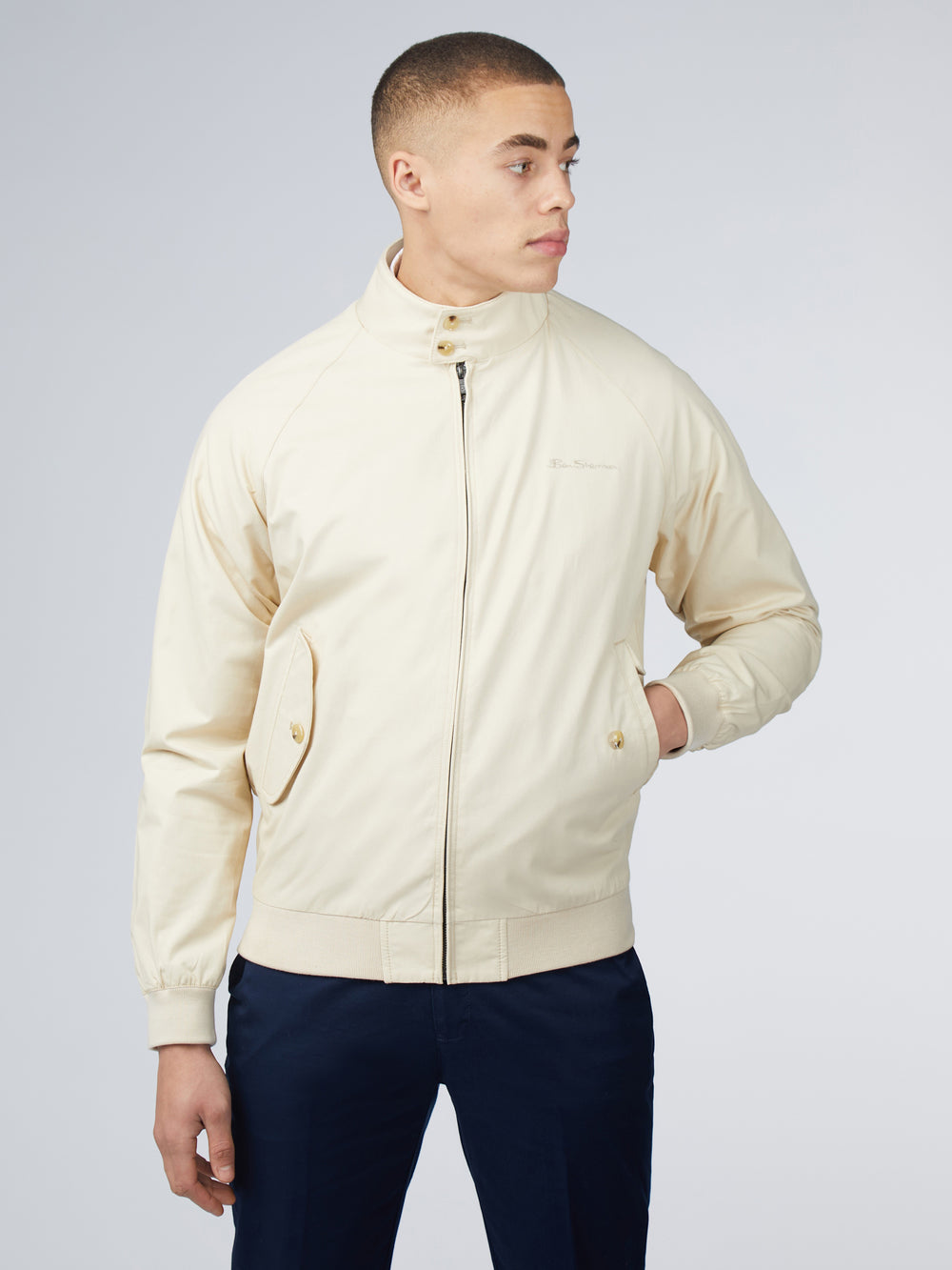 Cream Ben Sherman Signature Harrington Jackets | 7298-QVOXP