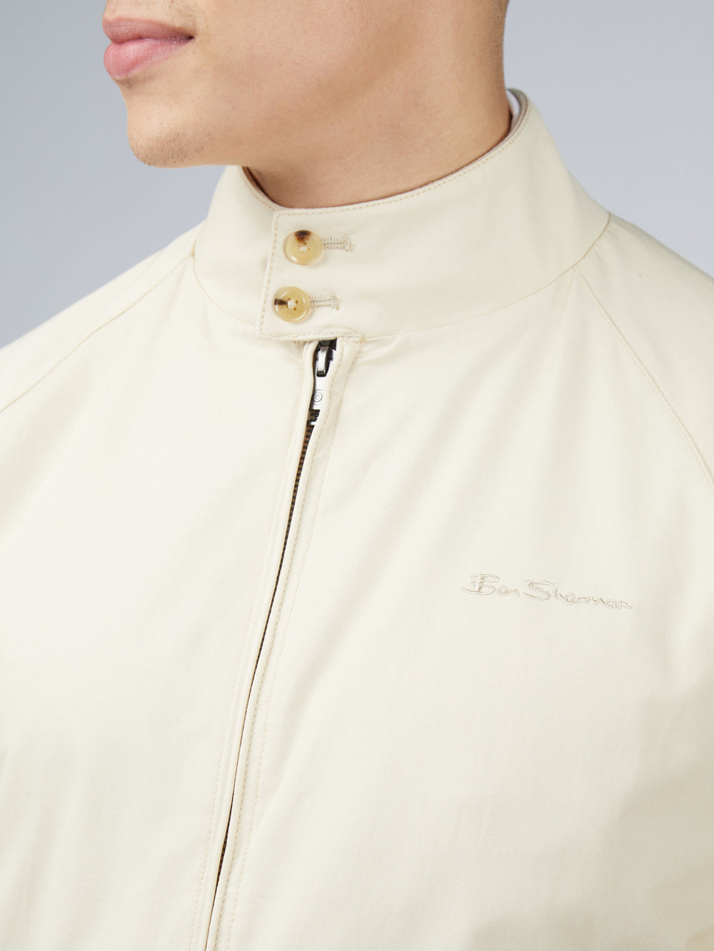 Cream Ben Sherman Signature Harrington Jackets | 7298-QVOXP