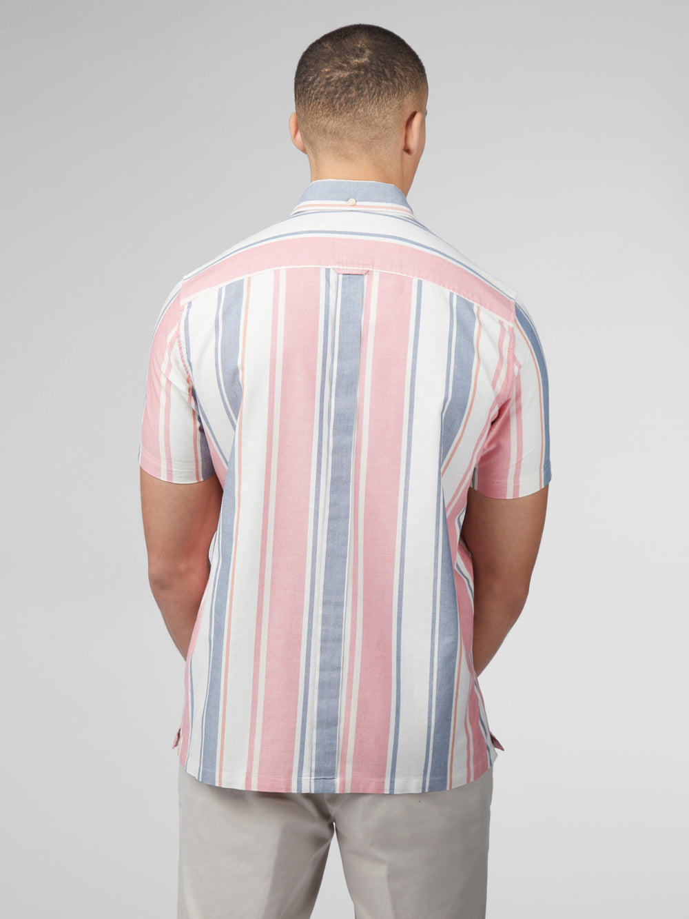 Dark Pink Ben Sherman Signature Multicolor Stripe Shirts | 8132-WLUXD