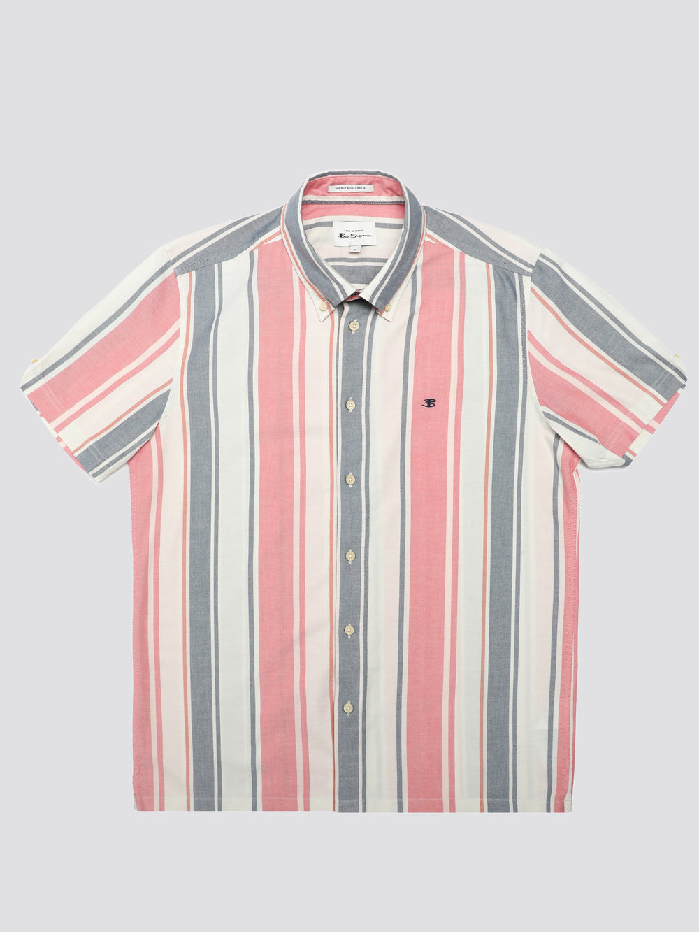 Dark Pink Ben Sherman Signature Multicolor Stripe Shirts | 8132-WLUXD