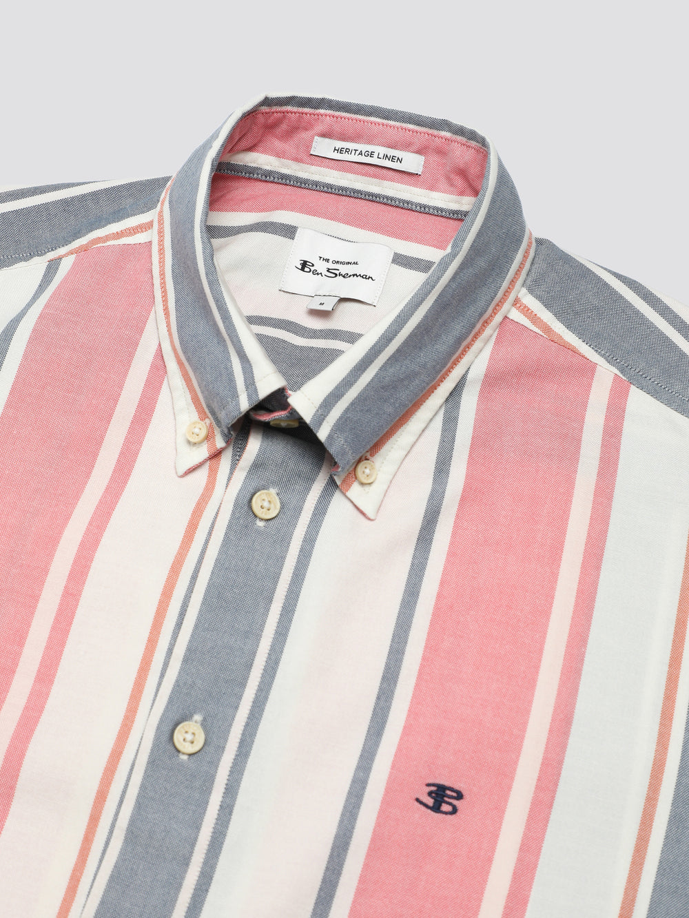 Dark Pink Ben Sherman Signature Multicolor Stripe Shirts | 8132-WLUXD