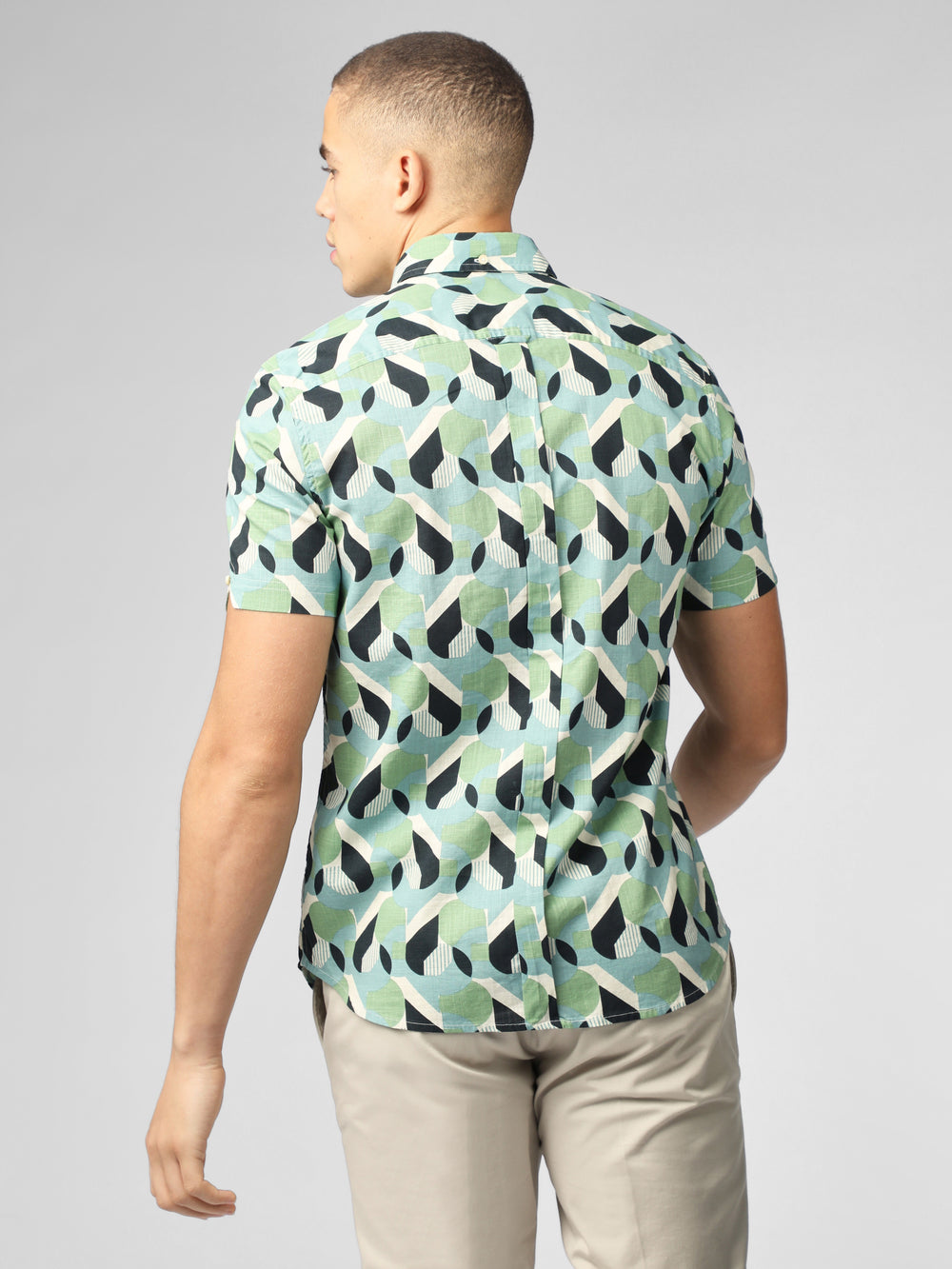 Green Ben Sherman Art Deco Shirts | 1762-AOUWR