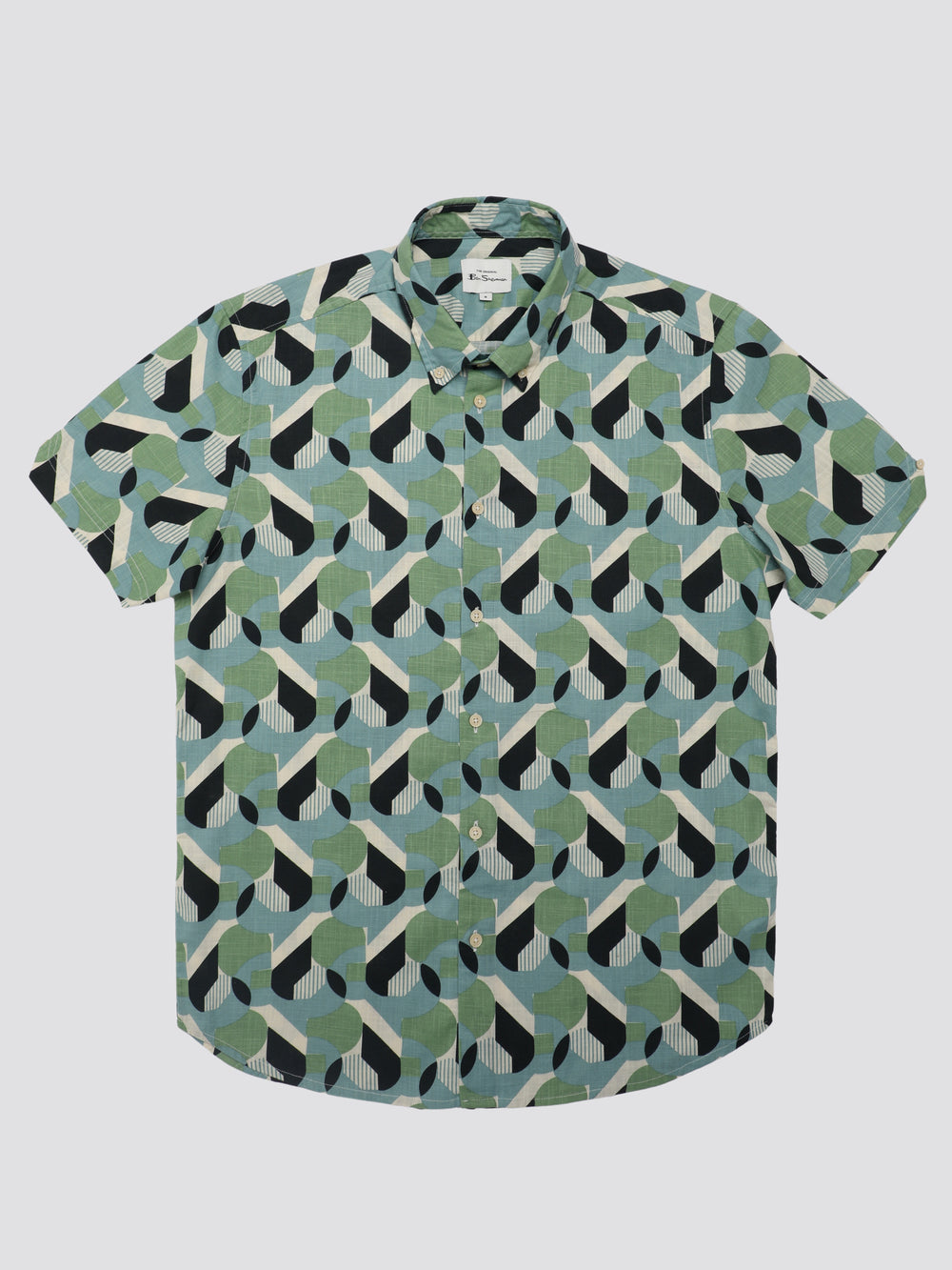 Green Ben Sherman Art Deco Shirts | 1762-AOUWR