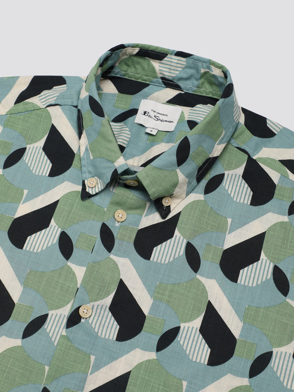 Green Ben Sherman Art Deco Shirts | 1762-AOUWR