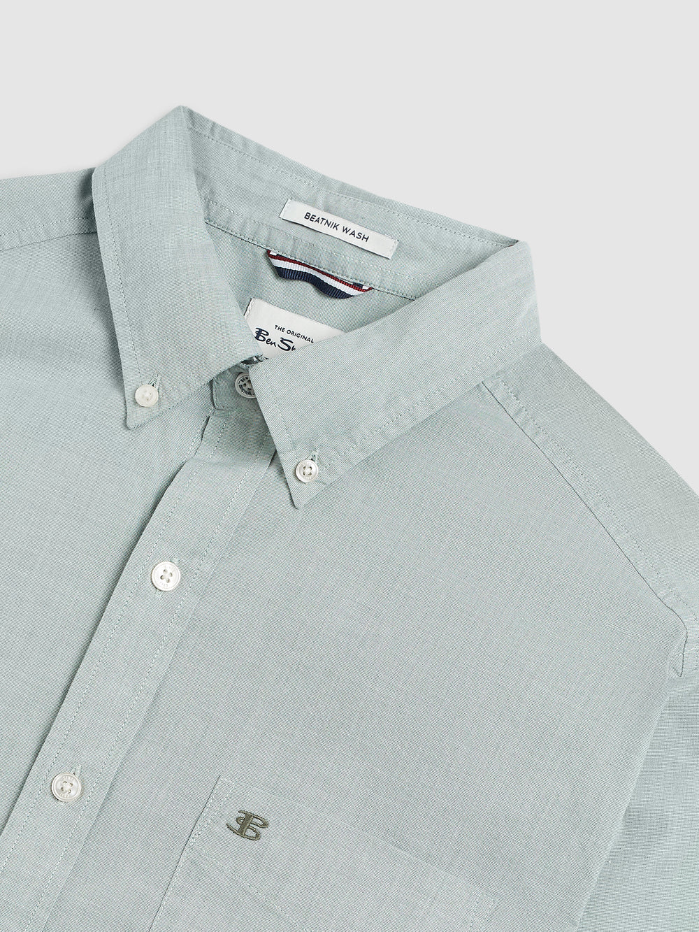 Green Ben Sherman Brighton Oxford Organic Green Shirts | 1483-XJKTE