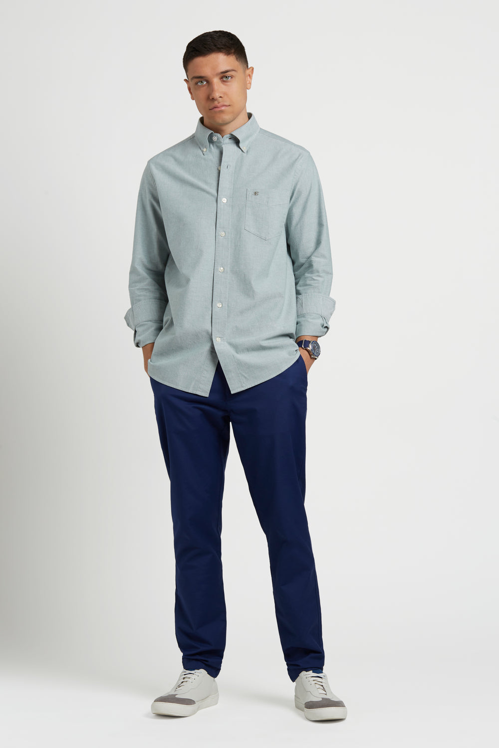 Green Ben Sherman Brighton Oxford Organic Green Shirts | 1483-XJKTE