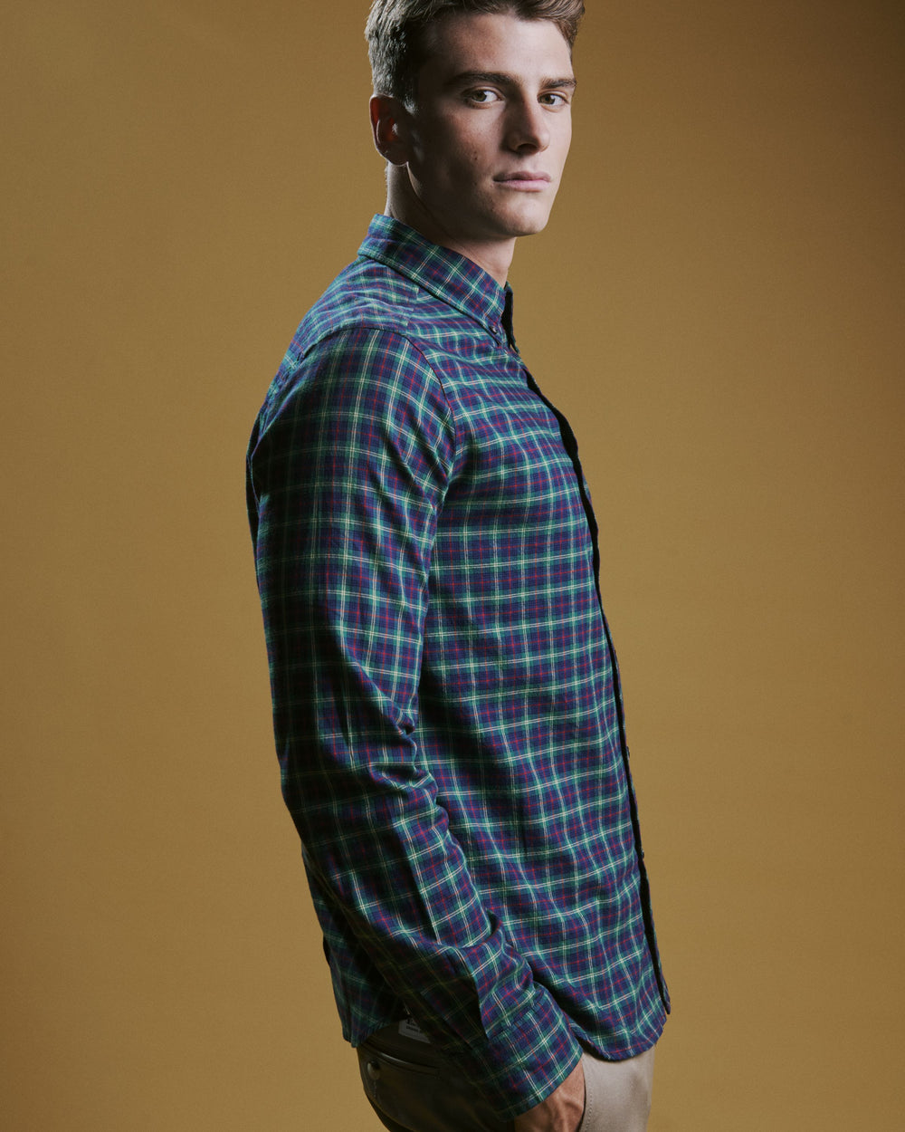 Green Ben Sherman House Tartan Twill Shirts | 6231-YPUTW