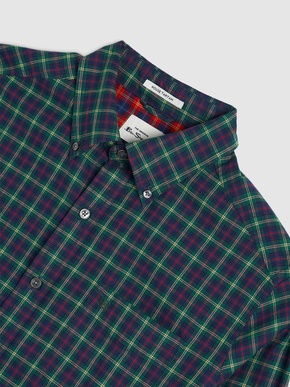 Green Ben Sherman House Tartan Twill Shirts | 6231-YPUTW