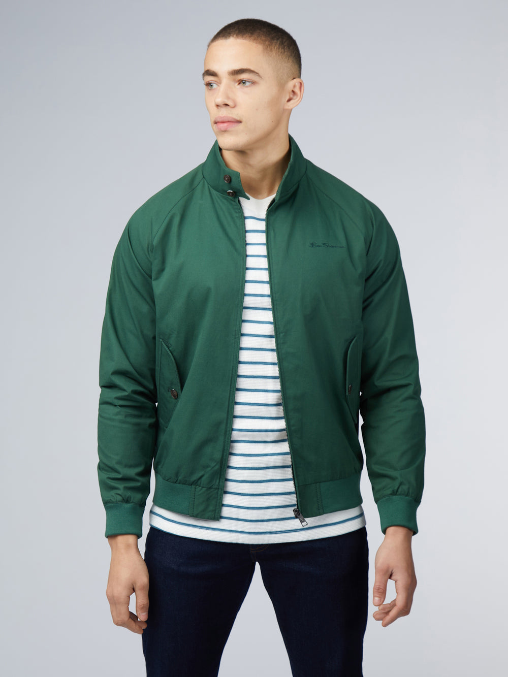 Green Ben Sherman Signature Harrington Jackets | 3021-FVZTD