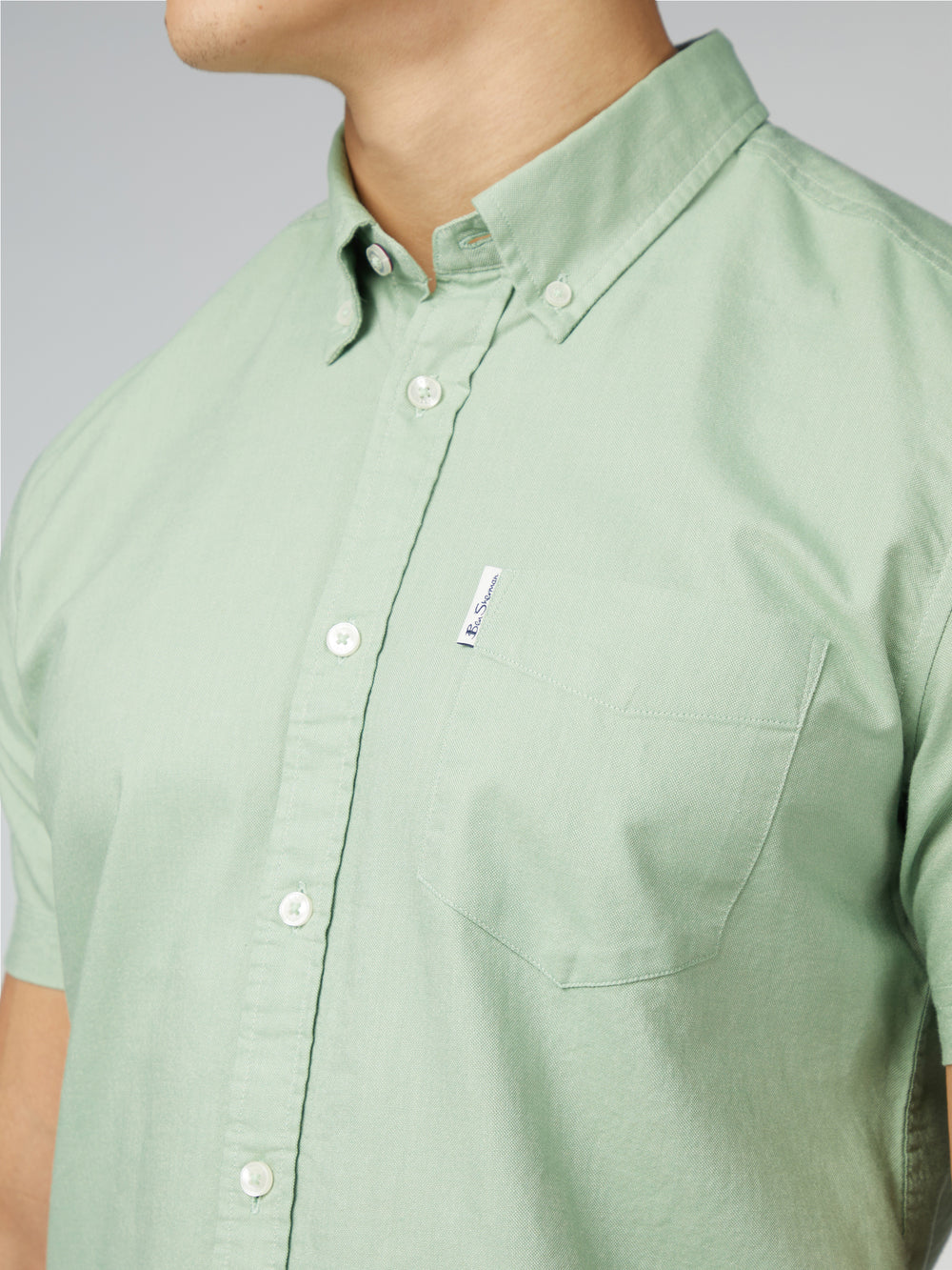 Green Ben Sherman Signature Short Sleeve Oxford Shirts | 4716-HLBGO