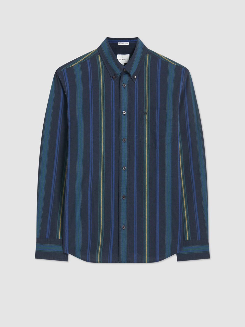 Green Ben Sherman Signature Striped Oxford Shirts | 2180-WYBST