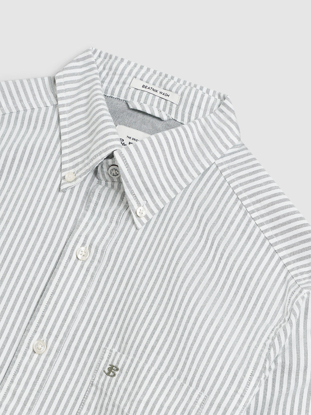 Green Stripes Ben Sherman Brighton Oxford Organic Stripe Green Bengal Stripe Shirts | 7613-GPFZB