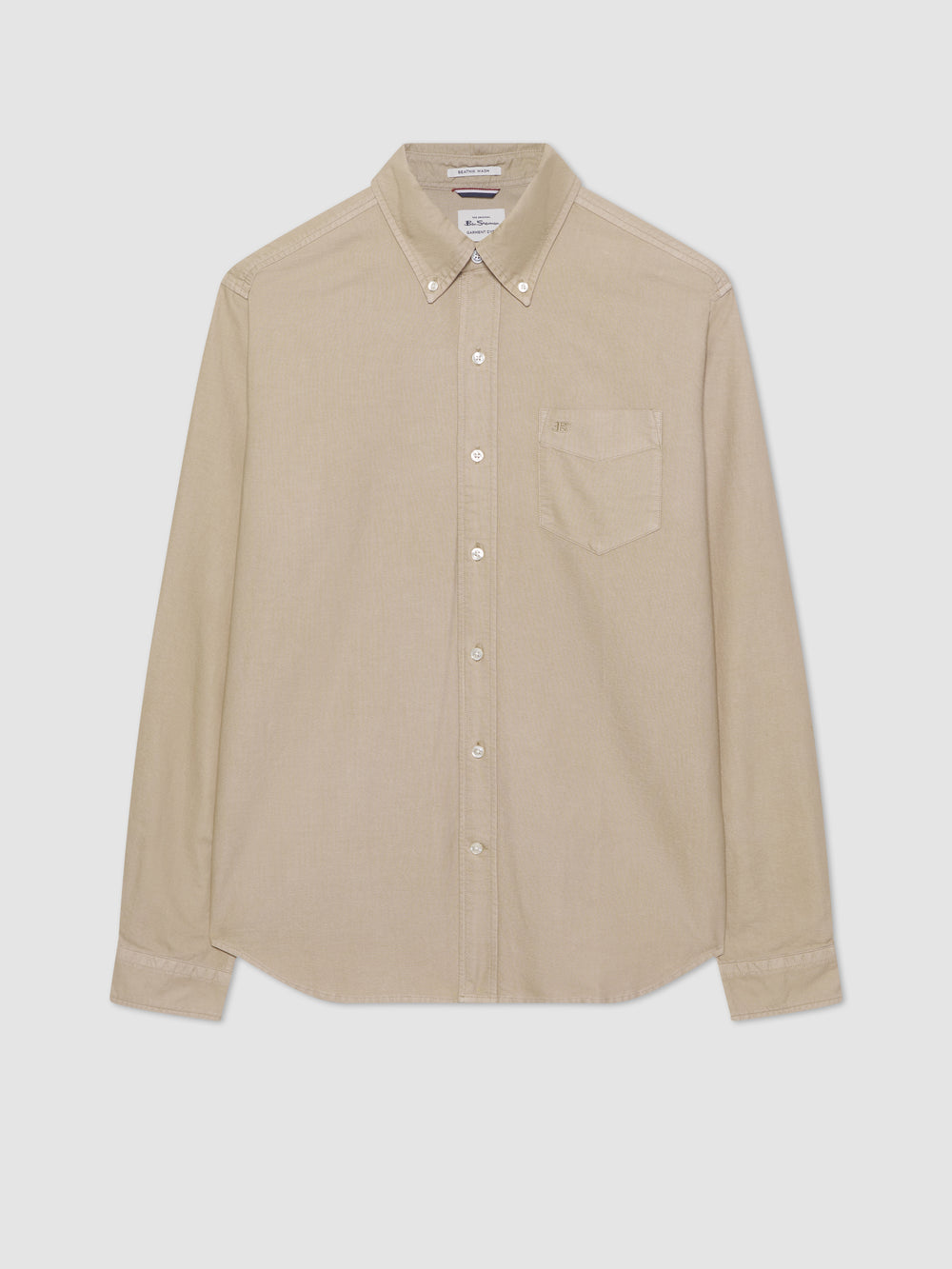 Grey Ben Sherman Beatnik Oxford Garment Dye Shirts | 4315-HSOKD