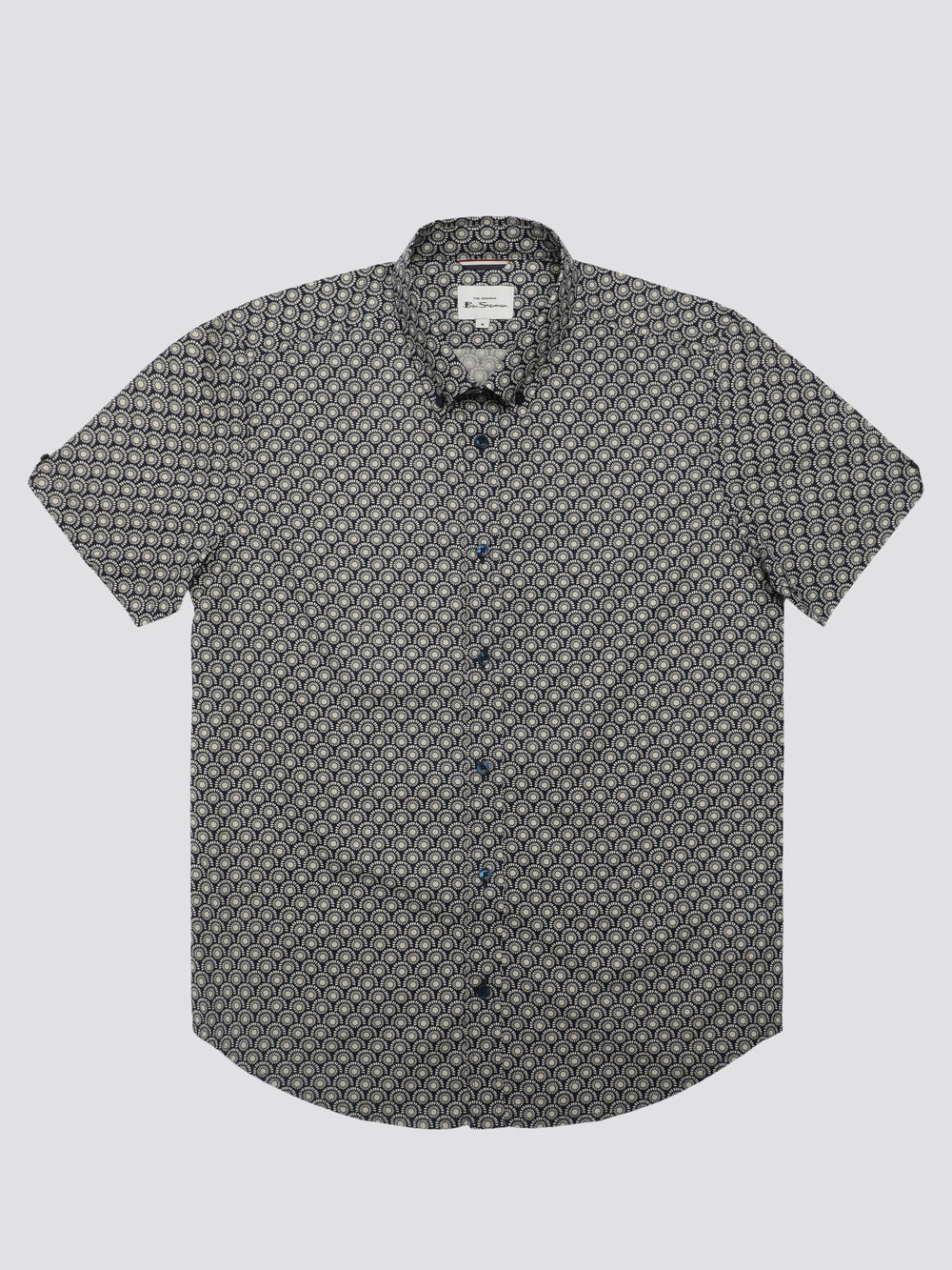 Grey Ben Sherman Block Geo Shirts | 9817-NYORK