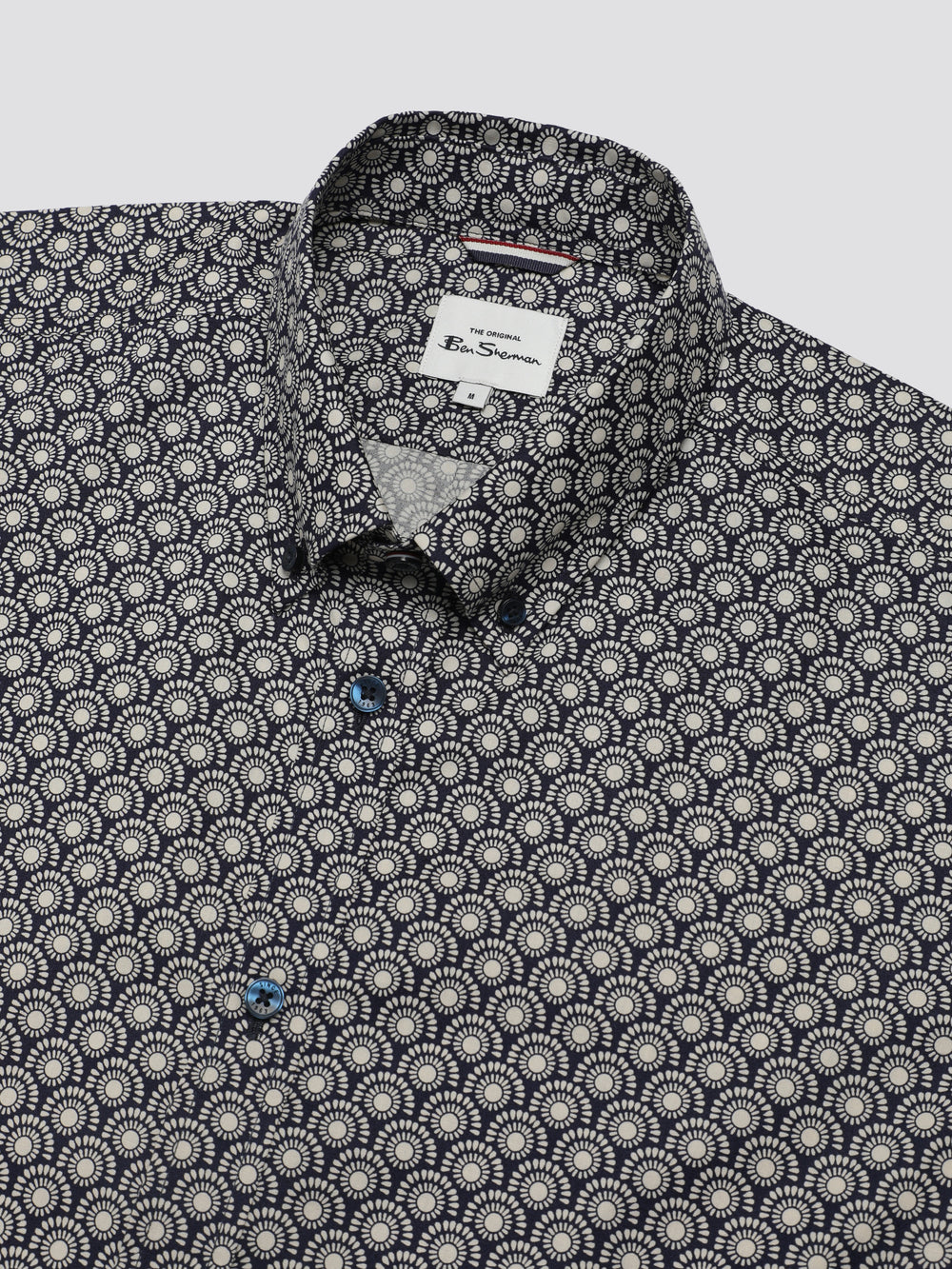 Grey Ben Sherman Block Geo Shirts | 9817-NYORK